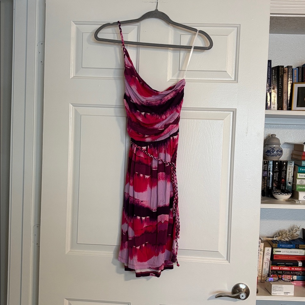 Tart One Shoulder Dress in Pink and Purple